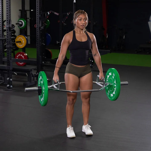 Olympic 2In Hex Trap Bar, Weightlifting Deadlift Squat Barbell, Rated 500 LB, Knurled Grips, Bent over Rows, Squat Jumps