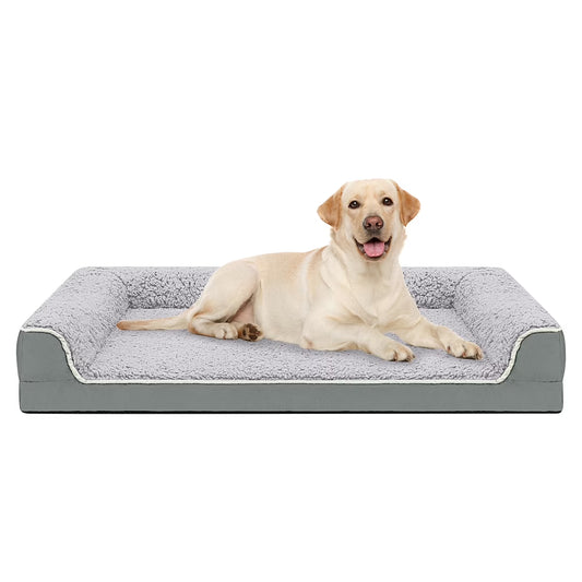 Dog Bed for Large Medium Small Dogs Orthopedic Dog Sofa Bed Non Slip Pet Couch with Removable Washable Cover Supportive Egg Crate Foam S to XL