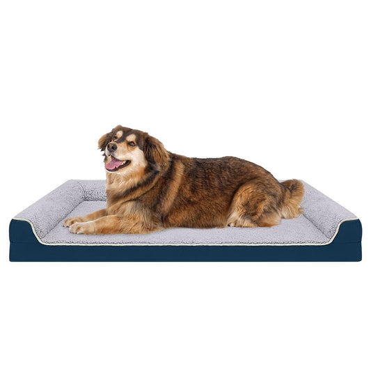 Dog Bed for Large Medium Small Dogs Orthopedic Dog Sofa Bed Non Slip Pet Couch with Removable Washable Cover Supportive Egg Crate Foam S to XL